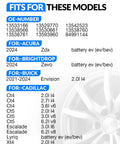 Rock Solid 433 Mhz Tpms Sensor Pre Programmed Tire Pressure Monitor fits Acura, BrightDrop, Buick, Cadillac models.