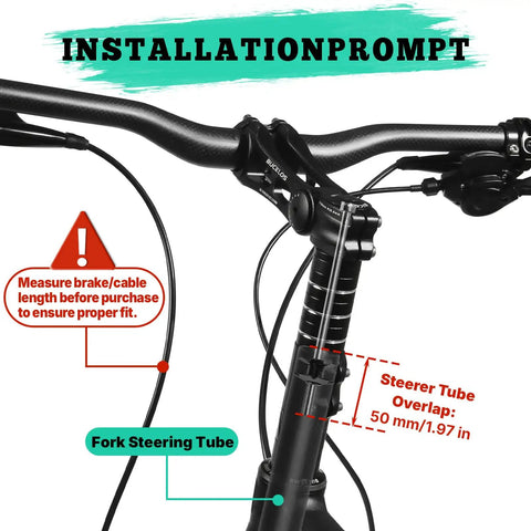 Installation of Versatile Adjustable Bike Stem Riser for 31.8mm Handlebars and 28.6mm Fork with 80 Degree Tilt