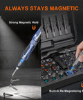 42 In 1 Magnetic Screwdriver Set With Quick Ratcheting Handle S2 Steel Bits And Case showcasing magnetic features