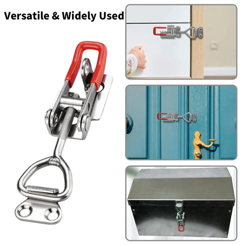 Stainless Steel Toggle Clamp Latch With 100 Kg Holding Capacity And Adjustable Quick Release Buckle for boxes and cabinets