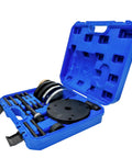 Wheel Hub Bearing Removal Puller And Install Kit For Front Wheel Drive Cars Pro Grade Heavy Duty Carbon Steel, open blue case