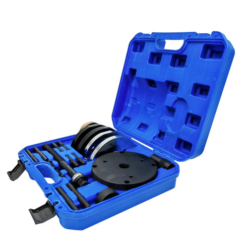 Wheel Hub Bearing Removal Puller And Install Kit For Front Wheel Drive Cars Pro Grade Heavy Duty Carbon Steel, open blue case