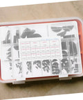 Woodruff Key Assortment Kit For Mechanical Projects Pro Grade Heavy Duty Carbon Steel Semicircle Keys in compartment box