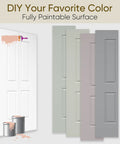 36 By 84 Inch Bifold Barn Door With Classic Raised Two Panel Design Super Smooth Side Sliding Action Sweat Equity Ready For A Custom Paint Finish No Fuss Pantry Upgrade, showing paint options.