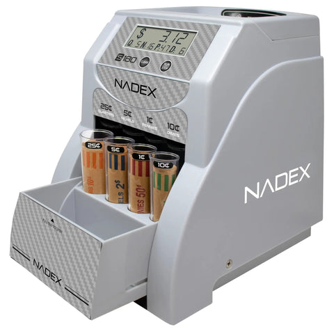 Fast Digital Coin Counter And Sorter Automatically Wrapping Loose Change At 200 Coins Per Minute With Carbon Fiber Shell.