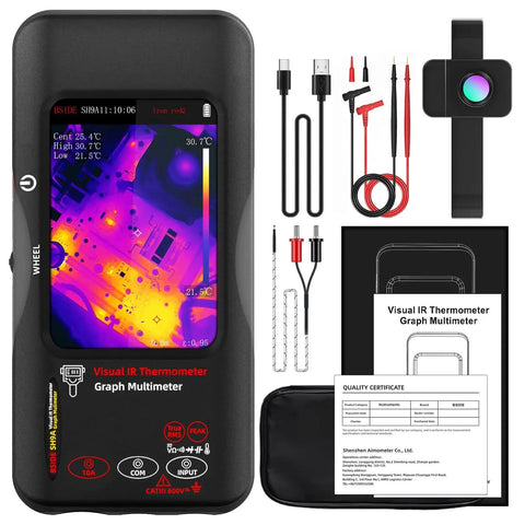 Thermal Imaging Multimeter With Macro Lens And Date Recorder 428x320 IR Resolution 15 Palettes components layout