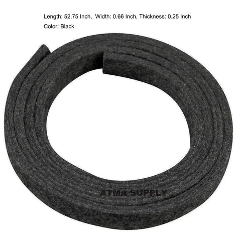 Complete Dryer Repair Kit For Front Load Dryers with top drum felt in black, dimensions: length 52.75 inch, width 0.66 inch.