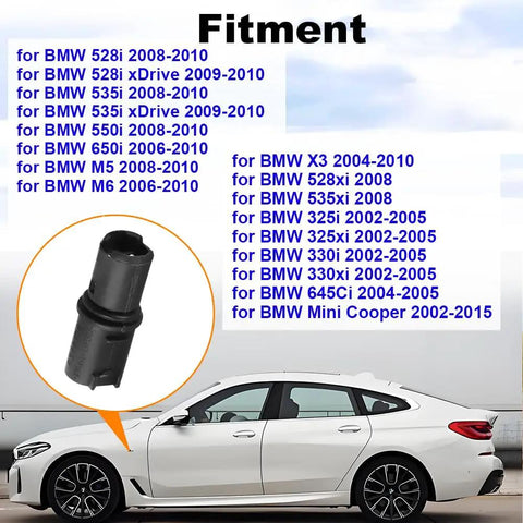 Easy Install No Brainer Plug And Play Side Indicator Light Socket Holder For BMW And Mini Cooper Vehicles With A Black Connector For Side Marker Lights And License Plate Lamps 1 Piece Ready To Replace And Upgrade Your Exterior Lighting, black plastic socket holder