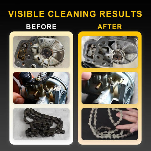 Visible cleaning results showcasing before and after parts cleaning with Heavy Duty Six Liter Ultrasonic Cleaner Featuring Built In Heater And Dual Frequency Sweep Tech.