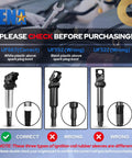 Diagram showing correct and incorrect ignition coil types for Six Pack Ignition Coil Pack Set For BMW Vehicles 2.5L 3.0L 4.4L 6.0L
