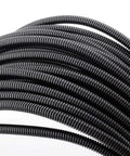 Close-up of 100 Ft 1/4 Inch Wire Loom Split Tubing Auto Wire Conduit Flexible Cover With High Temperature Range for cable protection