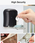 Wall Mounted Key Lock Box With Resettable Combo Code For Home Office And Garage Secure Spare Key Storage Durable Dust And Water Resistant Cover And Easy Mount Hardware Included in use with hand inserting key.