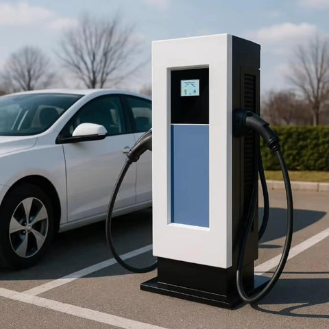 High Power 120kW DC Fast Charging Station With Dual CCS Connectors For Highway Service Areas, Fleet Operations, And Public Parking Use.