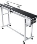 Sturdy Stainless Steel Motorized Belt Conveyor Table 59x7.8 Inch With PVC Anti Static Belt Adjustable Speed Double Guardrails