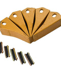 Five Pack 230SP Excavator Bucket Teeth With Flex Pins 23FP For 23 And 230 Series Skid Steer Loaders And Excavators Compatible With Kubota John Deere Case JCB Backhoes Beefy Wear Resistant Bits