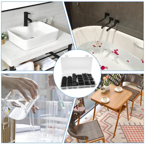 Premium T Shaped Silicone Plugs And Screw Caps For Furniture Cabinets And Garage Gear With Seventy Piece Mix Of Sixteen Rounded Sizes For That Pro Level Sweet Finish in various settings.