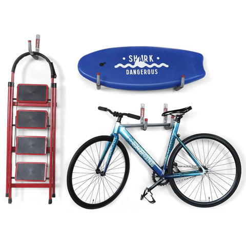 Jumbo Arm Utility Hooks Set For Garage Storage Heavy Duty Ladder And Gear Hanger Rack 4 Pack Hang Bikes Surfboard