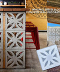 Breeze Block Mold With Windmill Pattern For DIY Concrete Blocks And Garden Wall Decor 12 X 12 X 3 Inch Molds For Precasting