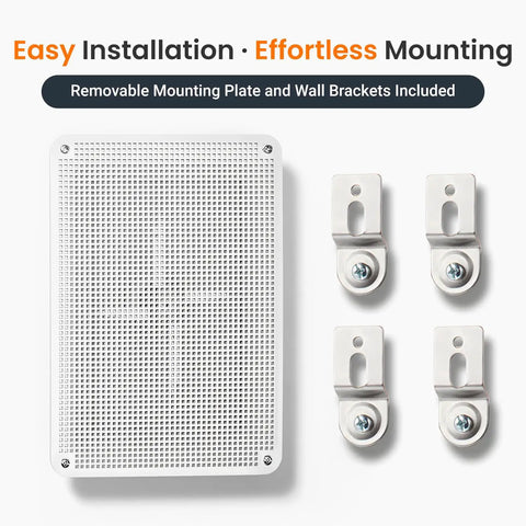 Outdoor WiFi Enclosure IP67 Waterproof Junction Box with mounting plate and wall brackets displayed