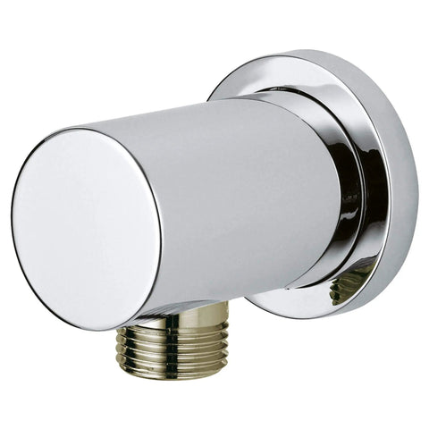 Rainshower Shower Wall Union With 1/2 Inch NPT Female Threads And Check Valve For Backflow Prevention Durable Starlight Chrome Finish