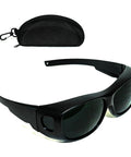 Lightweight Welding Safety Glasses Featuring Dang Tough IR5 Lenses That Block 99 Percent Uv Rays While Delivering Ridiculously Comfortable Fit For Daily Torch Cutting And Soldering Tasks with a black protective case.