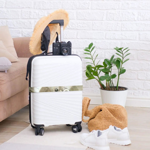 Cool Grunge Antique Gears Luggage Strap With Adjustable Buckle Runs From 4 To 6 Feet Fit Most 20-32 Inch Suitcases Easy Secure Travel Gear on a white suitcase.