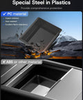Tesla Model Y Juniper Center Console Organizer Tray 2025 2026 PC material durability demonstration
