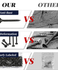 Comparison of 130 Piece Pack Of Number 6 By 1 And 3 Eighths Inch Coarse Thread Drywall Screws showcasing features vs competitors