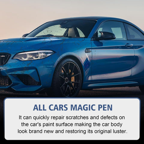 Blue sports car showcasing the effectiveness of Scratch Repair Pen For Cars Quick Easy Paint Touch Up That Fixes Scratches Chips And Scuffs