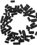 Top Notch 80 Piece Vacuum Caps Kit With Sturdy Black Rubber Screw Hole Covers For Automotive Hose Ends, Devices, Cameras, And Phones Easy Install Versatile Protection Plug Set black rubber caps arranged on white background