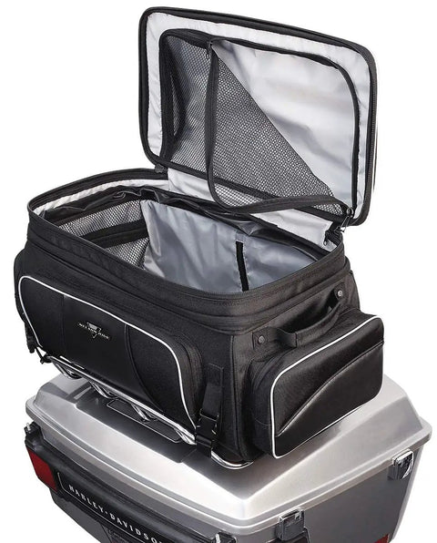 Open Route 1 Traveler Tour Trunk Bag For Motorcycles Ride Ready With UltraMax Fade Resistant Fabric And Lifetime Warranty Water