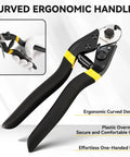 Beefy 7-1/2 Inch Heavy Duty Wire Rope Cutter With Chrome Vanadium Steel Jaw showing ergonomic curved handles