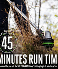 Cordless String Trimmer With Powerload Technology For Weeds And Grass in use cutting tall grass, 45 minutes run time