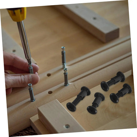 No Sweat Setup Top Shelf Bed Screw And Bolt Set For Furniture Frames Cabinet Joints 170 Piece Heavy Duty Connecting Hardware Kit in use.