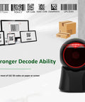 1D 2D Barcode Scanner Desktop USB Wired Hands Free QR Scanner Omnidirectional Bar Code Reader For POS PC Supermarket Library