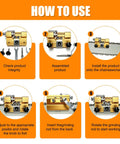 Step-by-step guide for using Manual Chain Saw Sharpener Kit With Hand Crank Portable Sharpener For Household Chainsaw Chains.
