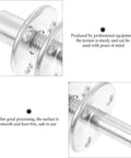 Close-up of 5 Set Bed Column Fastening Kit for Bedposts and Sofa Legs, iron material with thread design and burr-free surface, shown in detail.