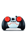 Remote Control Bobcat T590 Track Loader Toy controller in black, white, and red design