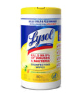 Beat Germs With Multi Surface Disinfecting Wipes That Kill 99.9 Percent Of Viruses And Bacteria Including COVID 19 Lemon And Lime Blossom Scent 80 Count Pack For Easy Wipe Downs.
