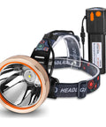 Rechargeable LED Headlamp With Ultra Bright Output, Waterproof Adjustable Head Torch, ergonomic lightweight design shown