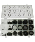 300 Piece Metal C Clip And E Ring Shaft Retaining Rings Assortment Kit With Box Fastener Set Black For Various Shafts And Mechanical Projects