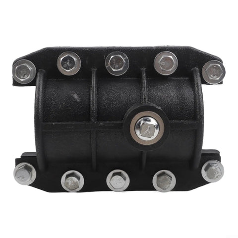 Front view of Easy No Tools Quick Install Pipe Repair Clamp Kit for 25mm 32mm and 63mm pipes leak proof fix.