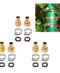 Top Notch Garden Hose Repair Kit With Premium Aluminum Connectors And Stainless Steel Clamps. 3/4 inch hose repair parts