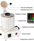 Beginner Friendly 1150C Electric Metal Melting Furnace Kit With Graphite Crucible And Crucible Tongs For Gold Silver Aluminum