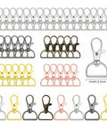Grab These Slick Swivel Clasp Hooks Solid D Ring Key Chain Clips Heavy Duty Lobster Claw Snaps Smooth Trigger Clips display in various colors.