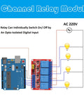 Four Channel 12V Relay Module With Opto Isolation And High And Low Level Trigger Independent Relays for Arduino Raspberry Pi and DIY automation.