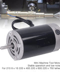 Heavy Duty Mini Lathe Motor Replacement 750W High Speed 6000RPM With M10 Shaft 40mm And 110V Iron Housing, black motor close-up.