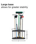 Corner Garage Tool Tower Rack That Holds 30 Long Handled Tools Rakes Brooms Shovels Easy to Assemble Space Saving Wall Mount Storage
