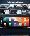 8.1 Inch Wireless CarPlay Car Stereo With Android Auto And Mirror Link showing split-screen display feature