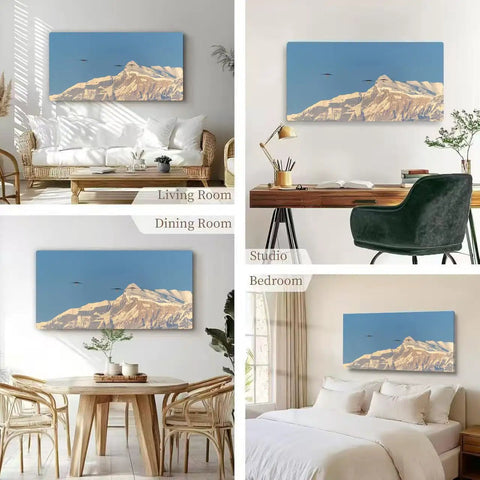 Epic Hang Gliders Over Snowy Nepal Peaks Wall Art 20x40 Inch Canvas Print For Living Room Bedroom Office Decor Ready To Hang